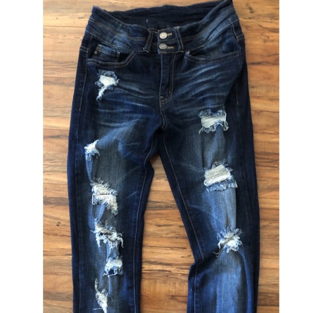 KanCan High-Rise Distressed Skinny Jeans